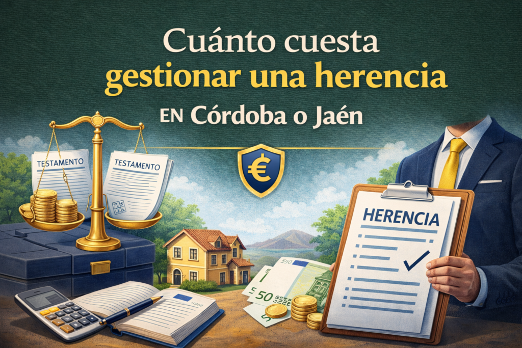 Cuánto cuesta gestionar una herencia en Córdoba o Jaén: gastos, impuestos y trámites