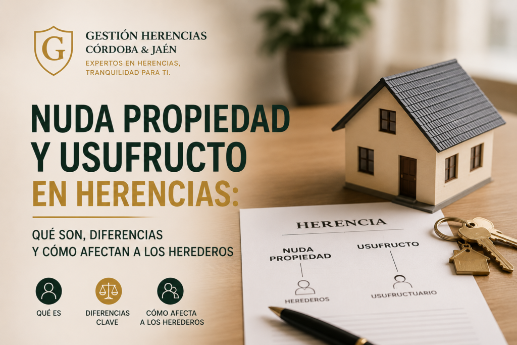 Nuda propiedad y usufructo en herencias explicado en Córdoba y Jaén